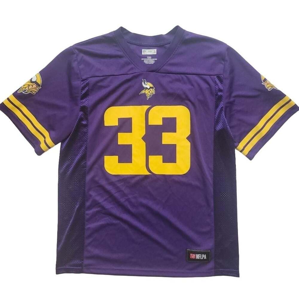 NFL Team Apparel Minnesota Vikings Dalvin Cook #33 Purple Football Jersey Mens L